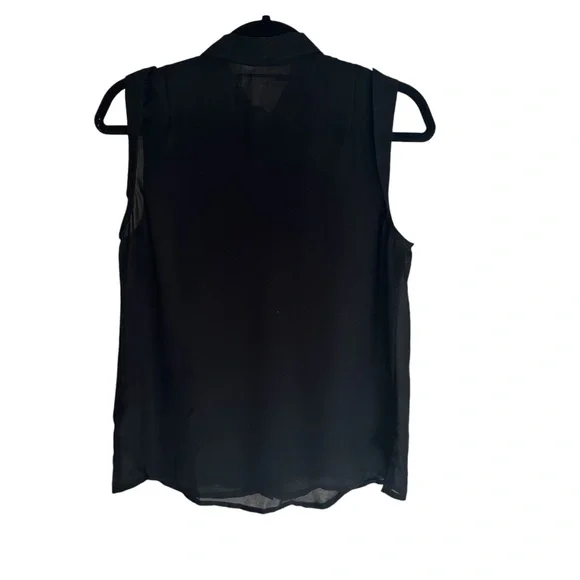 UO Silence + Fade Black Button Down See Through Tank Studded shoulders in Small - Picture 2 of 9